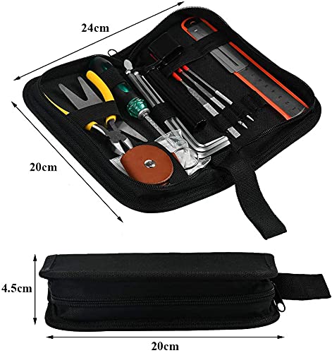 [AUSTRALIA] - Guitar Tool Kits, 28Pcs Repair Setup Maintenance Adjustments with Carry Bag DIY for Electric Guitar, Ukulele, Bass Banjo & Other Stringed Instruments Beginner Professionals Luthier Easy Use 28-Piece 