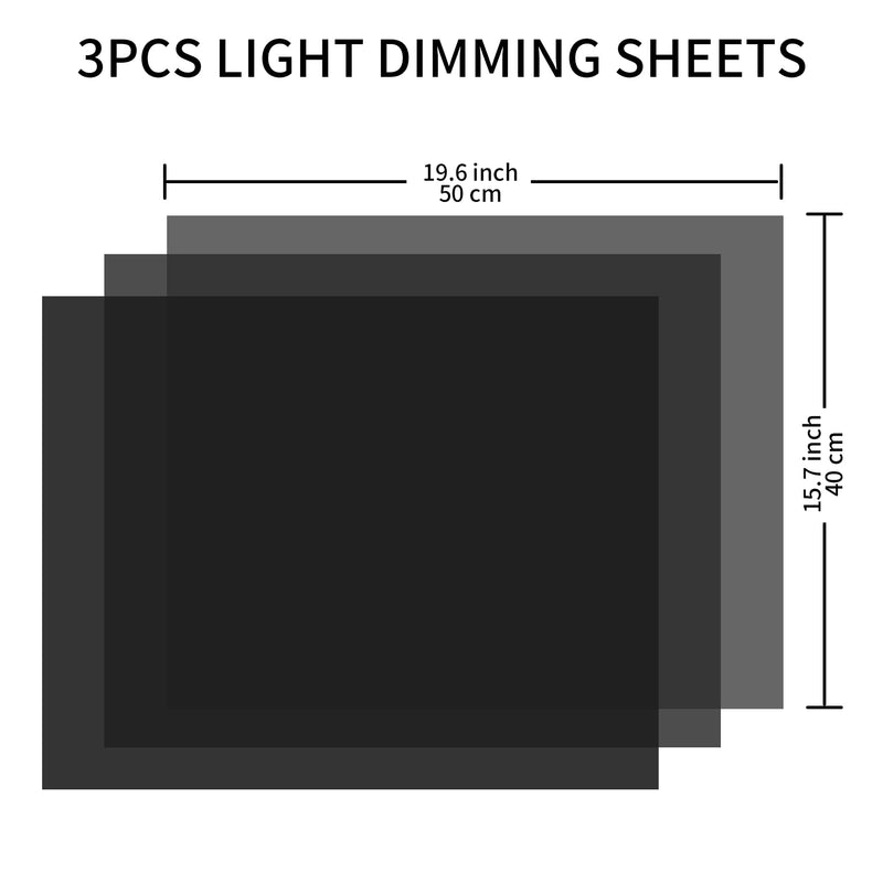 Selens 16x20 inches ND Filter Gels Lighting Neutral Density Sheet Kit, ND3,ND6,ND9 for Photo Studio Video Flashlight Led Light Photography(6pcs kit) 6pcs kit