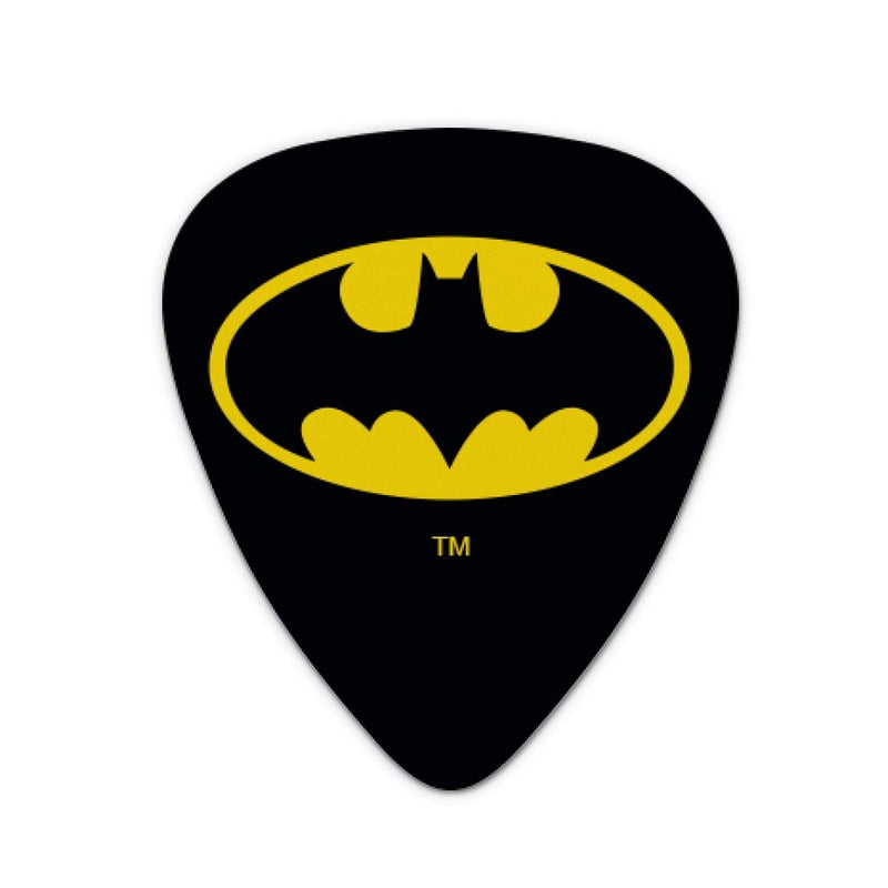 Batman Classic Bat Shield Logo Novelty Guitar Picks Medium Gauge - Set of 6