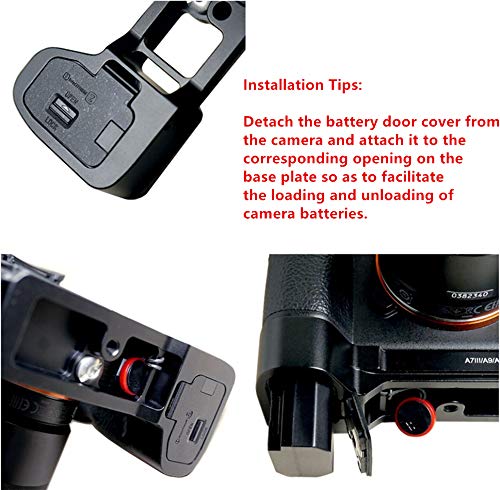 HITHUT Metal Hand Grip Quick Release QR Plate for Sony A7III A7RIII A7R3 A7M3 A9 Arca Swiss Compatible