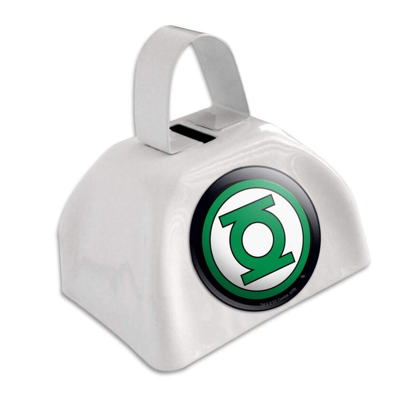 Green Lantern Logo White Metal Cowbell Cow Bell Instrument