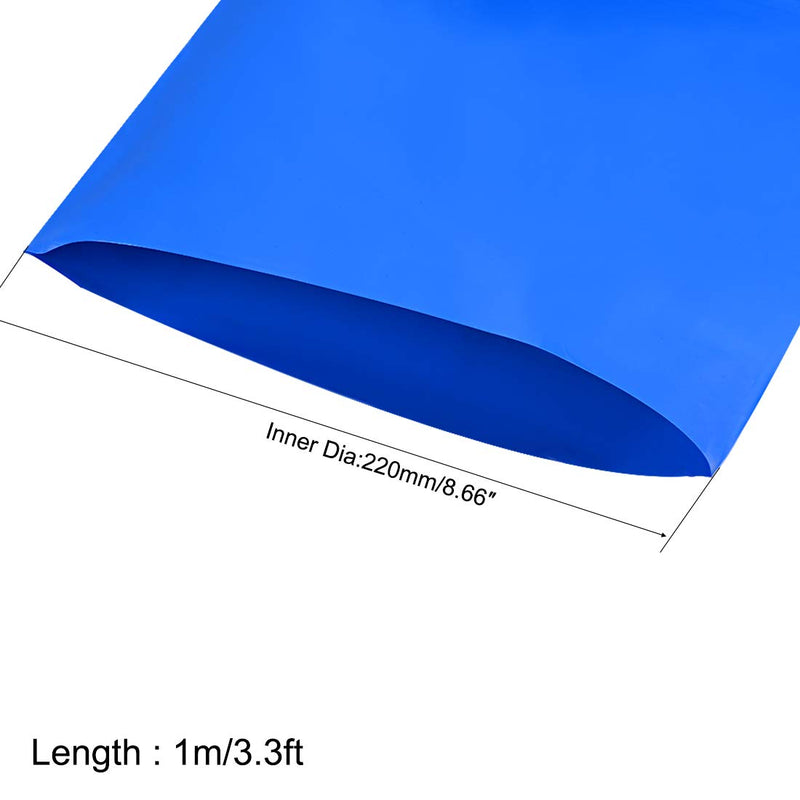 [AUSTRALIA] - uxcell Battery Wrap, 350mm Flat Width 220mm Dia 1m PVC Heat Shrink Tube Wraps for Big Battery Pack Blue 