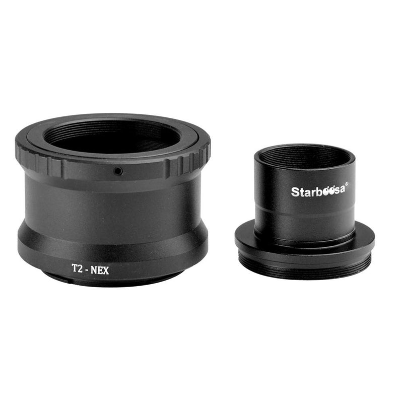 Starboosa T2-Ring & M42 to 1.25" Telescope T Adapter - for Sony NEX-3 NEX-5 NEX-6 NEX-7 5R VG40 A7R II A6300 A6000 Etc Extension Adapter - for Sony Nex