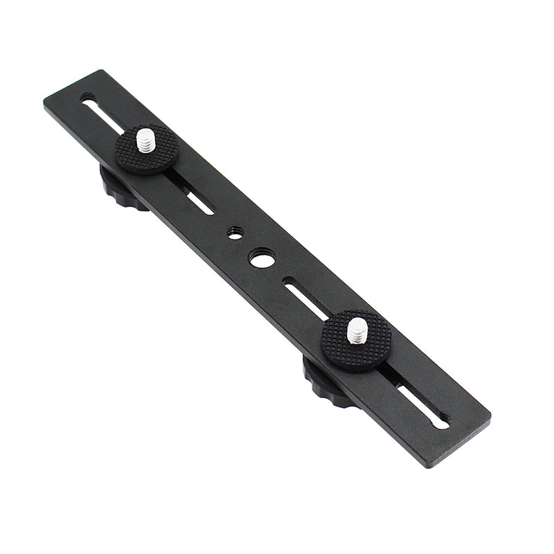 Zeetain 8"/20cm Dual Speedlite Camera Mount Tripod Bracket Flash Extension Bar,8" Dual Tripod Bracket for Camera,LED Video Light,DSLR Camera,Flash Light