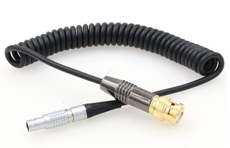 ZBLZGP Timecode Sync Cable| BNC to 5 Pin SMPTE Timecode Cable for ARRI Alexa Mini/XT Camera| Sound Devices ZAXCOM coiled cable