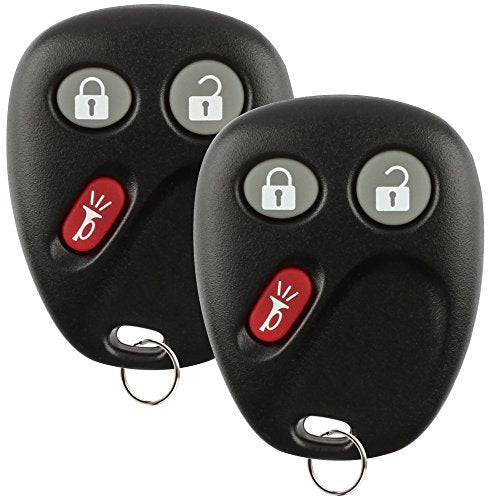 Discount Keyless Replacement Key Fob Car Entry Remote For Chevy Trailblazer GMC Envoy 15008008, 15008009 (2 Pack) Set of 2