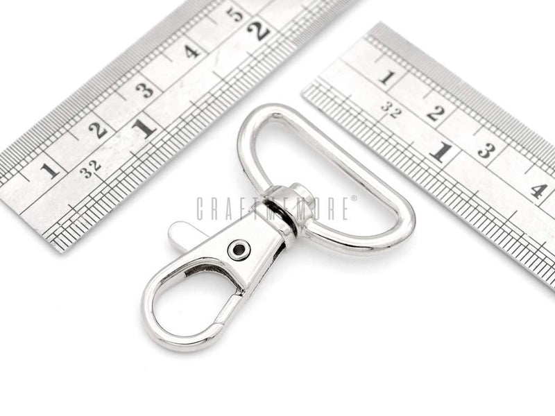 20 pcs Swivel Lobster Clasps 1/2" 5/8" 3/4" 1" Classic Trigger Snap Hooks Purse Landyard Clip (1 Inch, Light Gold) 1 Inch