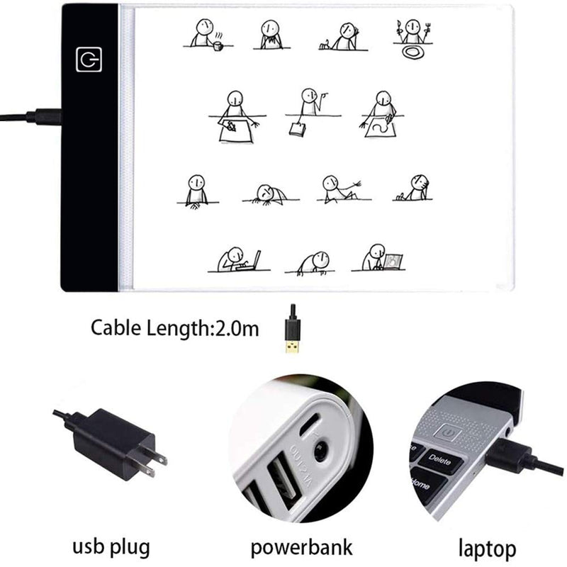 Flip Book Kit with A5 Light Pad for Drawing and Tracing, LED Light Box with Flip Book, 320 Sheets Animation Paper with Binding Screws