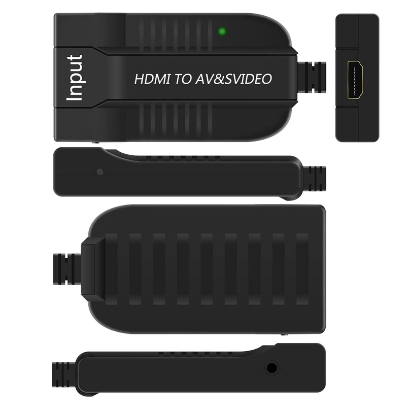 HD 1080p HDMI to Male AV 3RCA S-Video Composite Video Audio Converter Adapter Supporting PAL/NTSC with Micro Cable