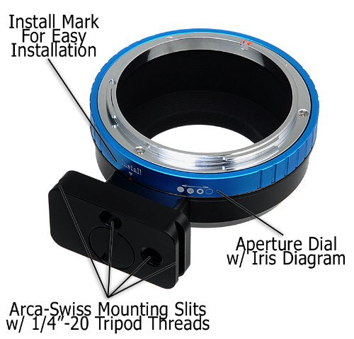 Fotodiox Pro Lens Mount Adapter, Canon FD (FD & FL) Lens to Fujifilm X (X-Mount) Camera Body, for Fuijifilm X-Pro1, X-E1 with Arca-Swiss Tripod Mounting Slits Canon FD/FL