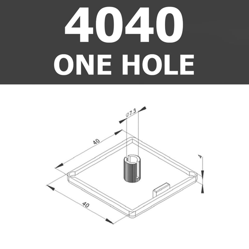HJYZY 4040 European Standard Standard Plastic Square Aluminum Extrusion End Cap Black 40x40mm 35pcs