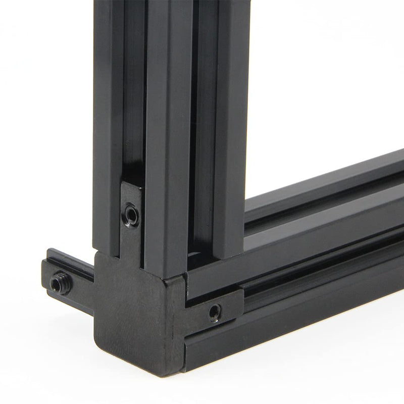 [AUSTRALIA] - Befenybay 8PCS Black 3-Way End Corner Bracket Connector with Screws for 6mm T Slot Aluminum Extrusion Profile 2020 Series (2020s-Black) 2020s-Black 