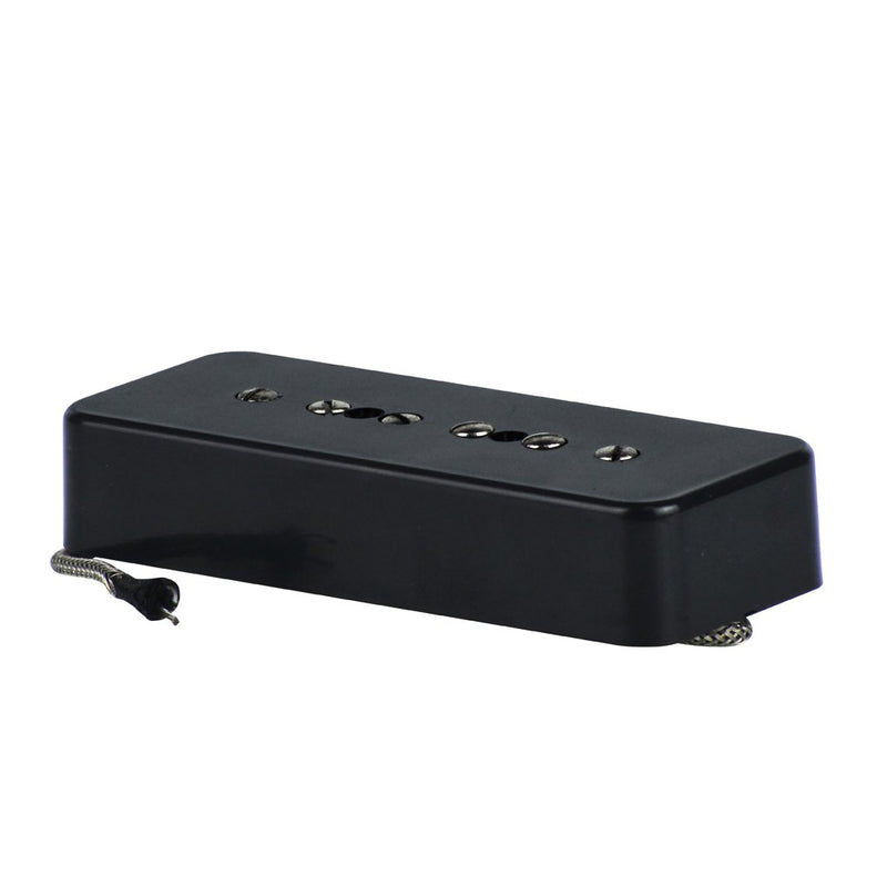 FLEOR Electric Guitar Neck Pickup Single Coil Pickup Black P90 Soap Bar Pickups - Alnico 5