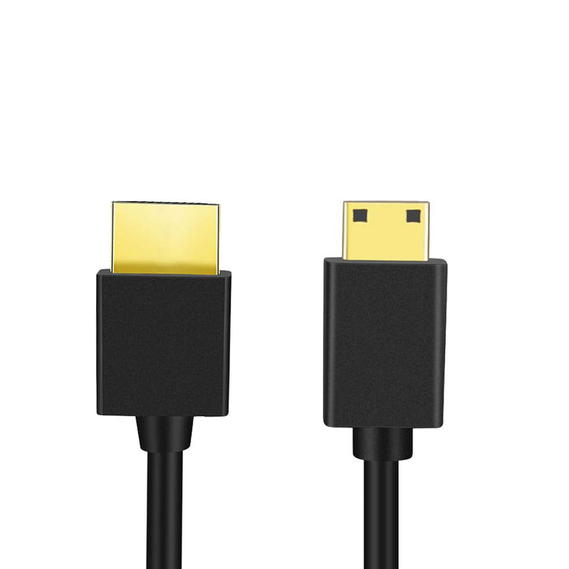 Seadream Mini HDMI to HDMI Cable,High Speed 4K 60Hz Ultra-Thin HDMI Male to Mini HDMI Male Support 4K Ultra HD, 1080p, 3D,for Projector, Monitor, Camcorder(HDMI 2.0) (Black 1.64 Feet) Black 1.64 Feet