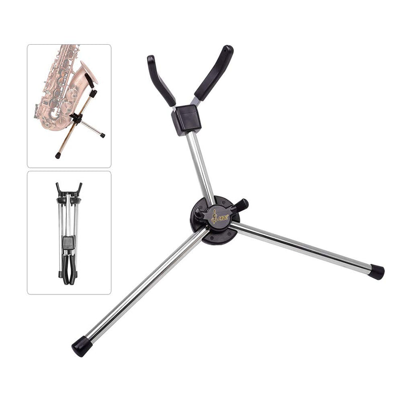 Muslady Tripod,Sax Holder,Alto Saxophone Tripod Stand Metal Floor Stand Portable with Carry Bag
