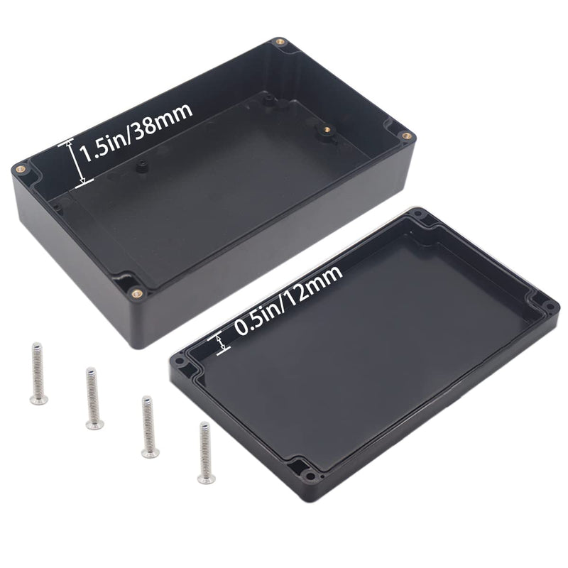YETLEBOX Watertight Junction Box, IP67 Waterproof Project Box Durable ABS Plastic Electronic Enclosure Case for DIY Electrical Project Black 7.87" x 4.72" x 2.20"(200 x 120 x 56 mm) 7.87" x 4.72" x 2.20"