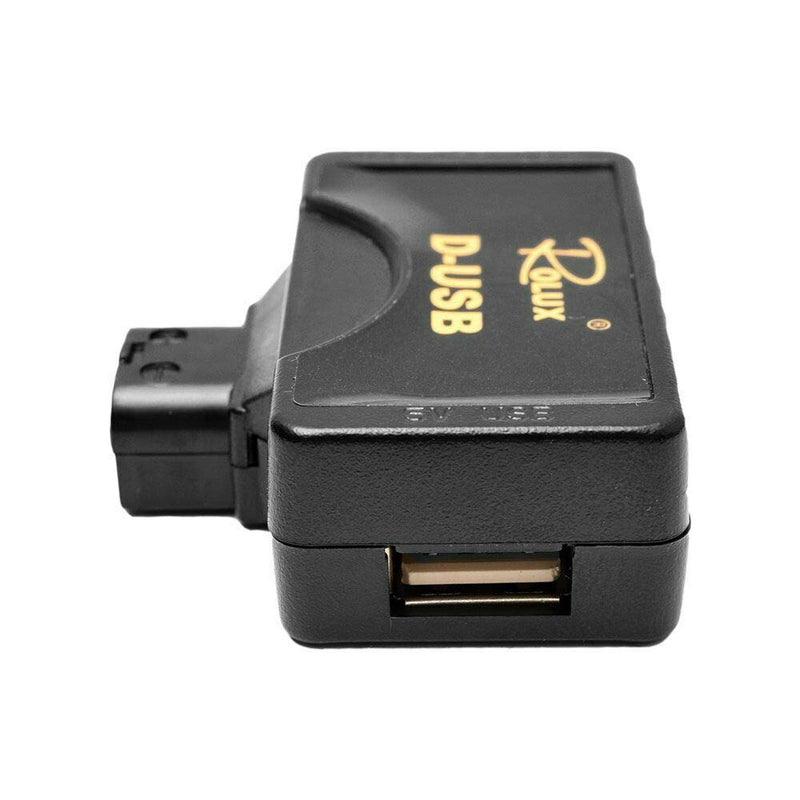 Rolux D-Tap P-Tap to USB Adapter Connector 5V Converter for Anton/Sony V-Mount Camera Battery