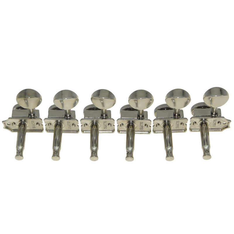Dopro 6 Inline Vintage Style Locking Tuners Guitar Tuning Keys Pegs Lock Guitar Machine Heads Fits Strat Tele Guitars Nickel
