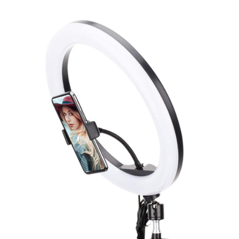 MeeA Led Ring Light 10 Inches - O Ring Lights with Phone Holder, 3 Dimmable Color 10 Brightness Levels, LED Lighting for Phone/Streaming/Photography/Makeup