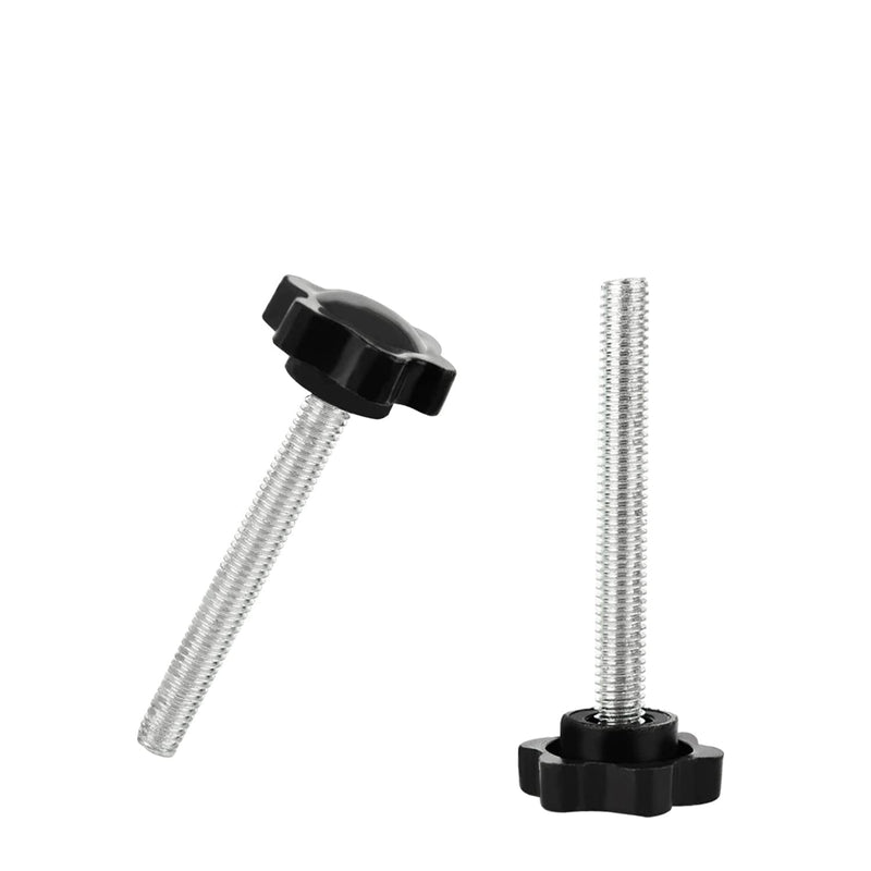 MroMax 16PCS M6x50mm Star Handle Knob Thread Replacement Tightening Screw Quick Disassembly Replacement Parts Clamping Handle Grip Screw Knob Black