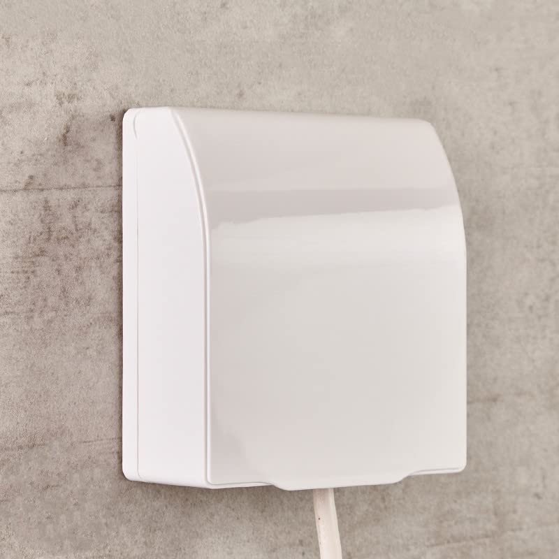 Fielect Weatherproof in Use Outlet Cover Plug Receptacle Protector for Retrofit Siding Construction White 86 Type 98x110x43mm 3Pcs 3 Pcs 86 Type 89x92mm
