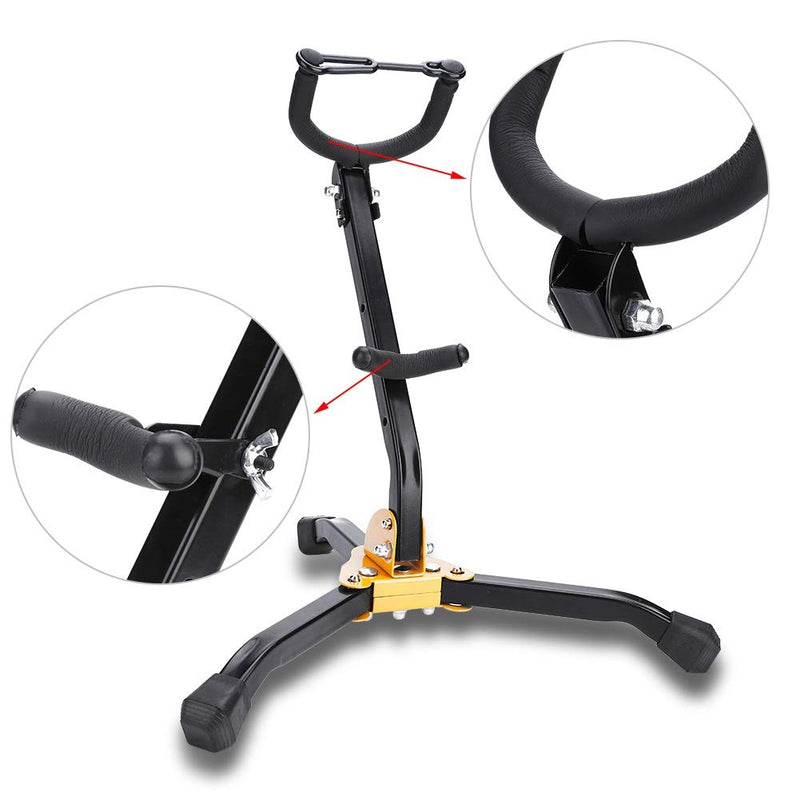 Saxophone Stand - Metal Foldable Adjustable Alto Tenor Sax Saxophone Tripod Stand