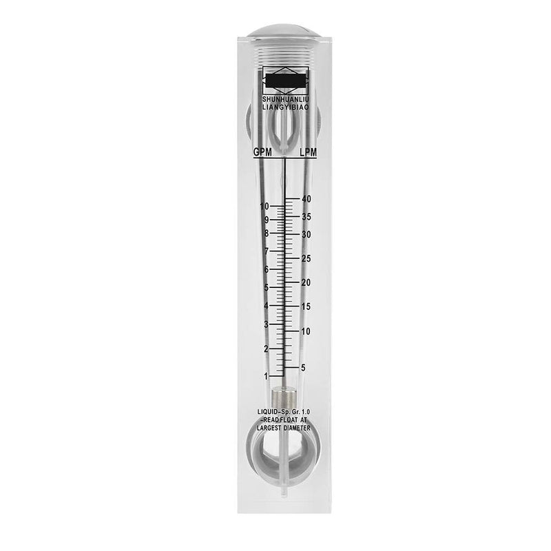 LZM-25 Acylic Flowmeter, 1-10GPM Liquid Flow Meter, Water Tube Design Liquid Flowmeter Measure, Button Panel Type Water Flow Meter, Thread Interface, External ZG1