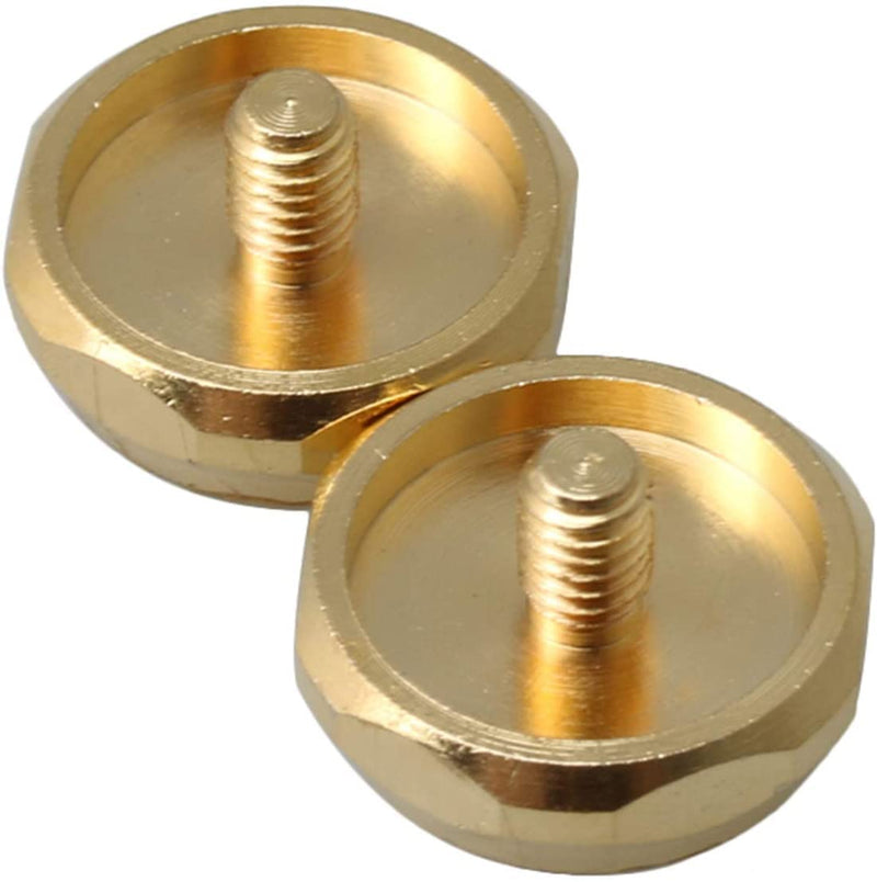 Jiayouy 3Pcs Trumpet Valve Finger Buttons Musical Instruments Accessories Gold with Abalone Shell Inlay