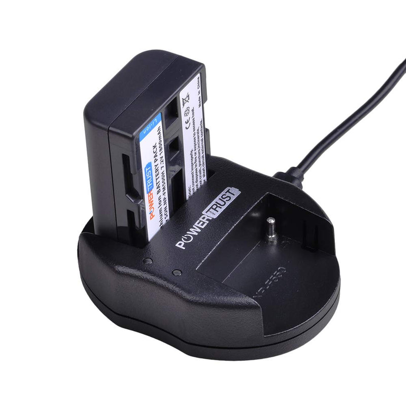 PowerTrust 2Pcs NP-FM500H FM500H Camera Battery and Dual USB Charger for Sony A57 A58 A65 A77 A77V A77II A99 A350 A450 A500 A550 A580 A700 A850 A900 Camera