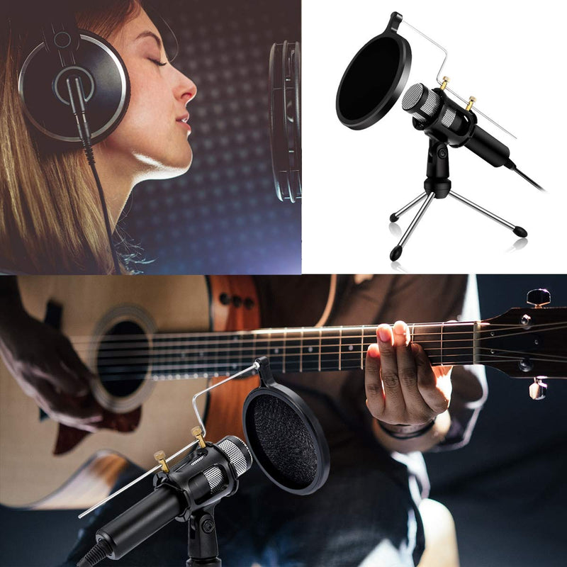 [AUSTRALIA] - USB Microphone NASUM Computer Microphone，Plug &Play Home Studio Microphone,Condenser Microphone，Dual-Layer Acoustic Filter， for YouTube，Facebook，Skype，Google Search，Podcasting, Games (USB) USB 