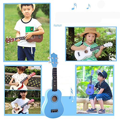 YiPaiSi 21 Inch Soprano Ukulele Beginner Pack, Ukulele Soprano Starter Kit, Hawaii Basswood Kids Guitar With String & Pick for Kids Students and Beginners (Coffee)