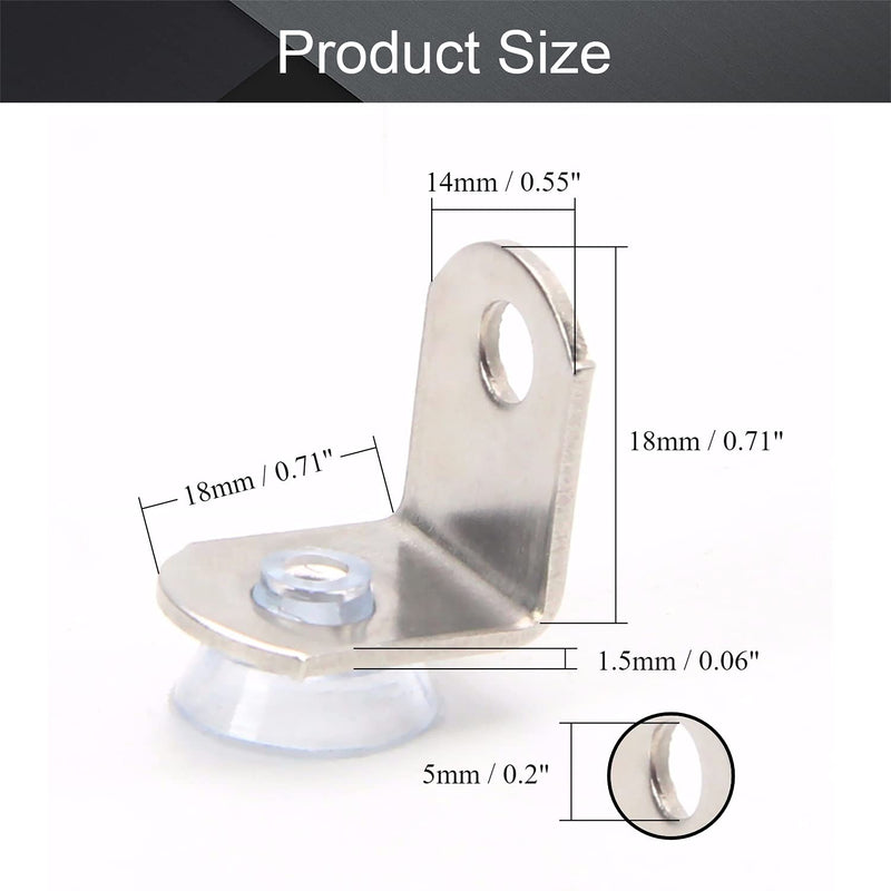 MroMax 25 PCS 0.71" x 0.71" L-Shaped Plating Angle Brace Color Zinc Iron Rracket Right Angle Joint Bracket Fastener Connection Angle Bracket