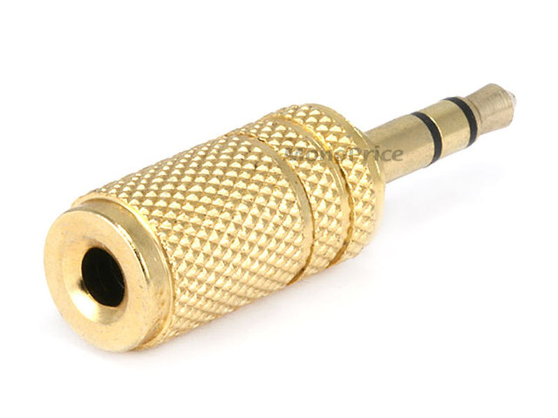 [AUSTRALIA] - Monoprice 107160 3.5mm Stereo Plug to 3.5mm Mono Jack Adaptor, Gold Plated Single PCS 