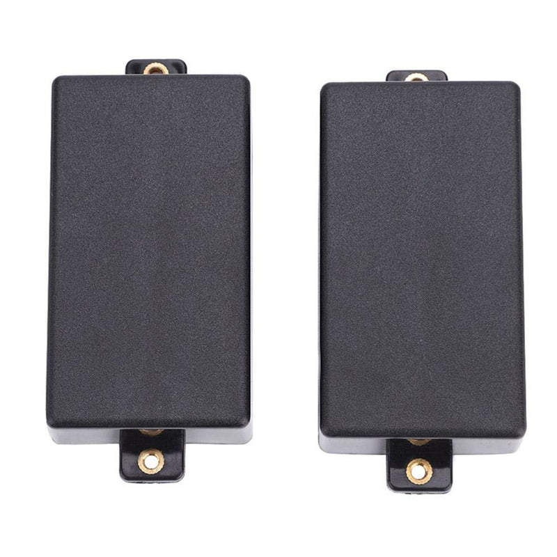 2Pcs Humbucker Pickup Covers,Durable Guitar Pickup Covers Sealed Electric Guitar Replacement Parts(Black) Black