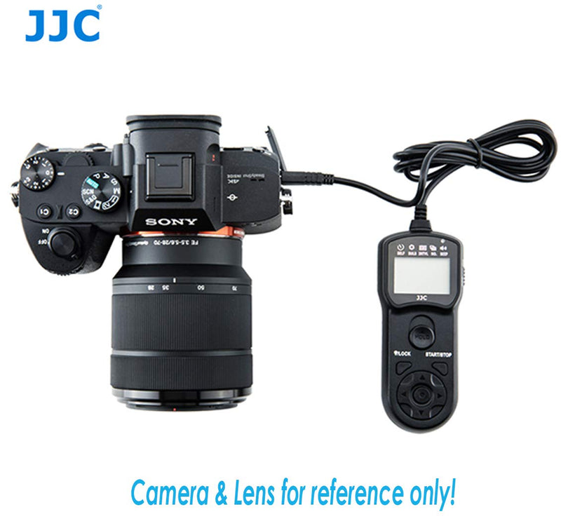 JJC Intervalometer Timer Remote Shutter Cord Sony Alpha Camera, fits Sony A7 A7 II A7 III A7R A7R II A7R III A7S A7S II A9 A9 II A3500 A5000 A5100 A6000 A6500 A6300 A6400 A6500 A6600 RX100 RX10 RX1R
