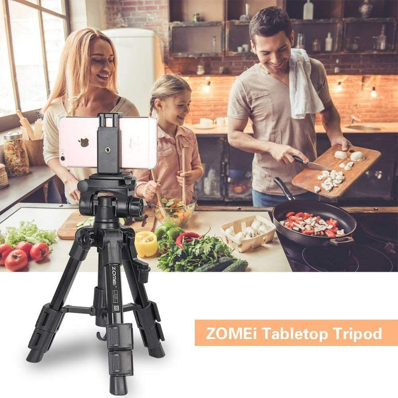Mini Tripod for Camera,Zomei Travel Table Tripod with 3-Way Pan/Tilt Head 1/4 inches Quick Release Plate and Bag for DSLR Camera Tripod Carrying Bag
