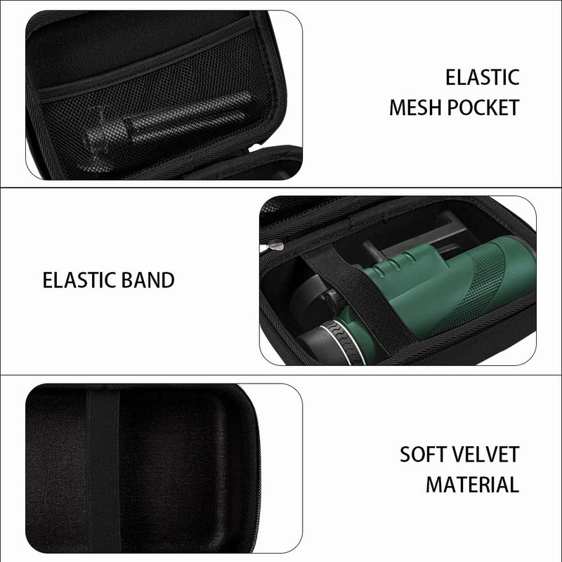 Leayjeen Monocular Telescope Case Compatible with Gosky 12x55/Pankoo 12X50, 40X60, 16X52/Titan 12x55/Viajero 12X50/Wungspan Optics High-Definition Monocular Telescope Storage Case (Case Only) black