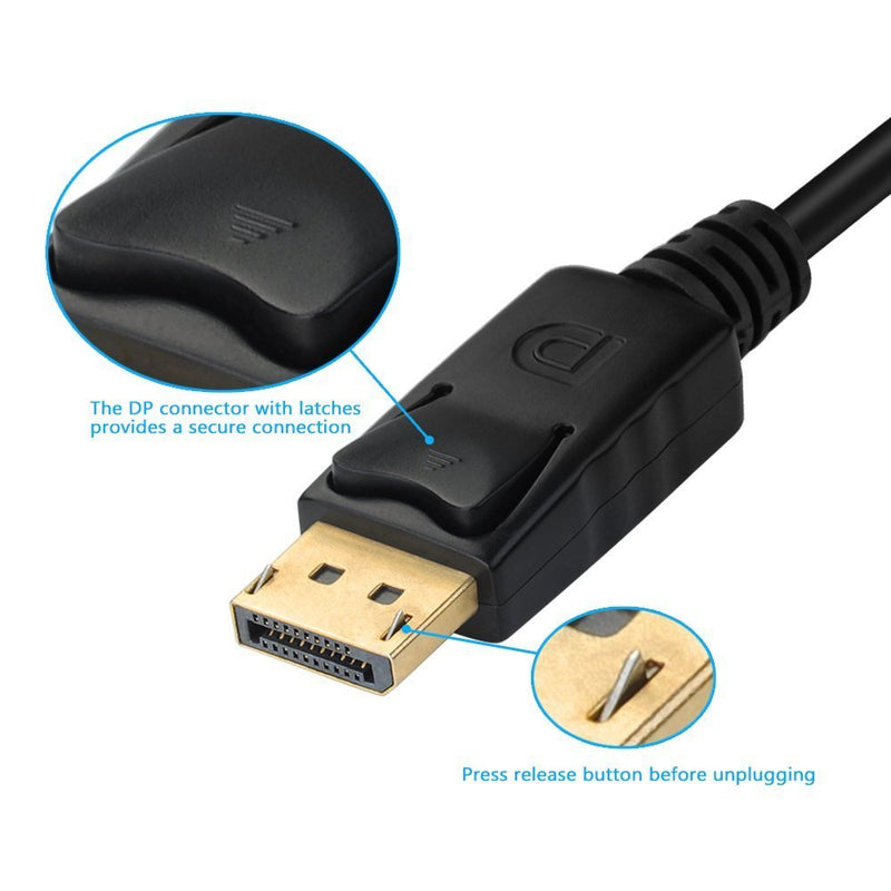 [AUSTRALIA] - CABLEDECONN Multi-Function Displayport Dp to HDMI/DVI/VGA Male to Female 3-in-1 Adapter Converter Cable DisplayPort to HDMI VGA DVI 