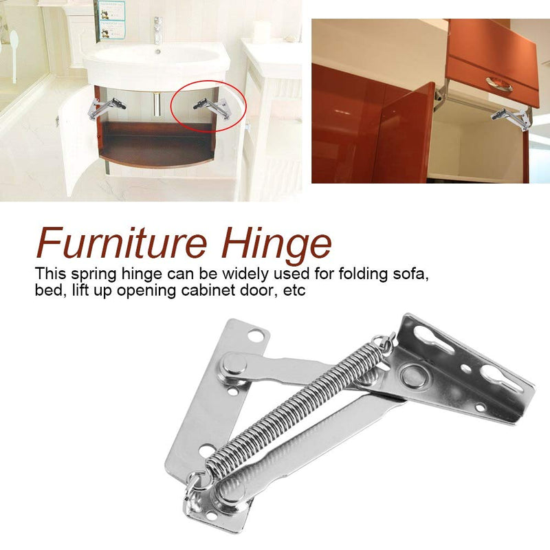 MAGT Lift Up Hinge, Cabinet Closet Lift Up Opening Furniture 80° Durable Hinge Folding Sofa Bed Spring Hinges