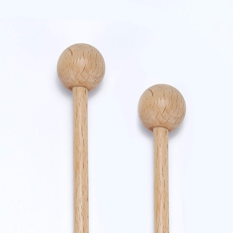 Wood Mallets Percussion Sticks for Glockenspiel,Xylophone,Chime,Bell,Woodblock,8 Inch