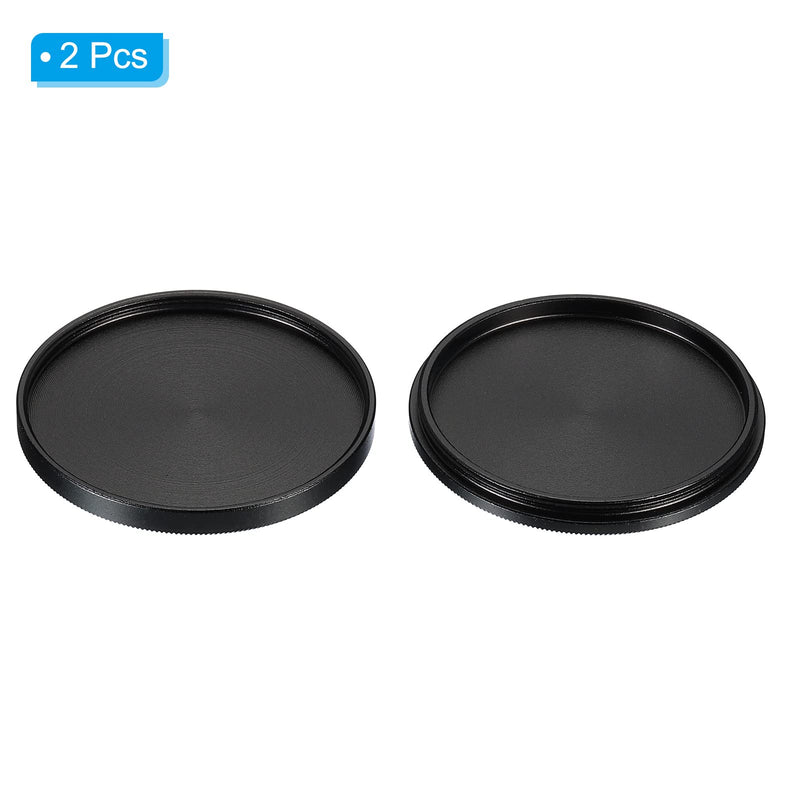 PATIKIL 43mm Lens Cap, 2 Pack Camera Lens Cap Cover Universal Front Metal Lens Filter Stacks Cap Protective Case for 43mm Camera Circular Polarizing Fader ND Filter, Black