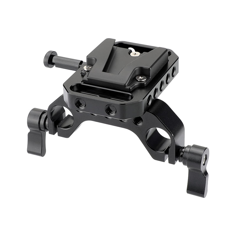 CAMVATE V-Lock Quick Release Adapter with 15mm Railblock Rod Holder for Camera Cage Kit / Shoulder Rig - 2865