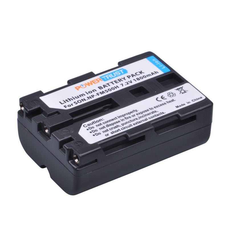 PowerTrust 2Pcs NP-FM500H FM500H Camera Battery and Dual USB Charger for Sony A57 A58 A65 A77 A77V A77II A99 A350 A450 A500 A550 A580 A700 A850 A900 Camera