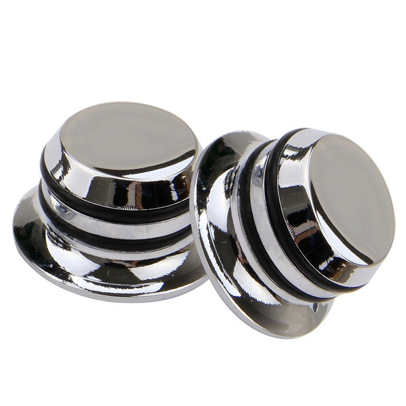 Surfing 3PCS Guitar Metal Top Hat Tone Tuning Knobs for Gibson Electric Guitar Jazz Bass LP ST Chrome