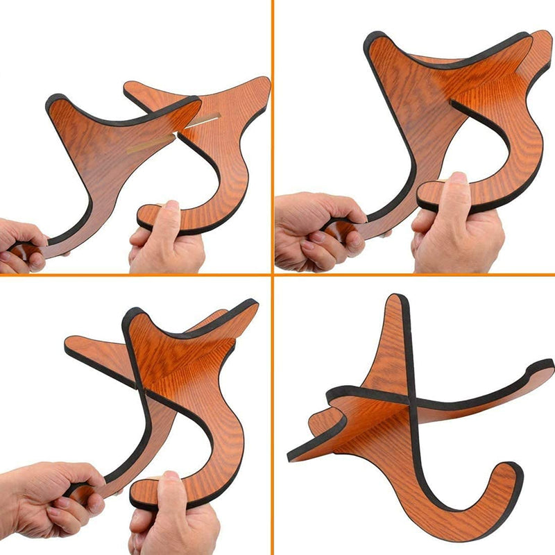 Portable Wooden Ukelele Stand Holder,Aebor Portable Wood Ukulele Stand for Small Guitar, Violin, Banjo, Mandolin