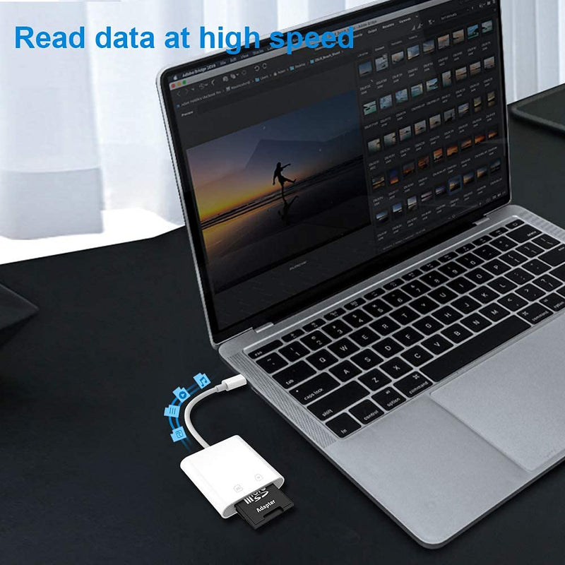 SD Card Reader to USB C Type C Micro SD Memory Card Reader Adapter for Camera,USB C Table, Galaxy S20/S9, Surface Book 2 and More USB C Devices with Free USB C Female Adapter