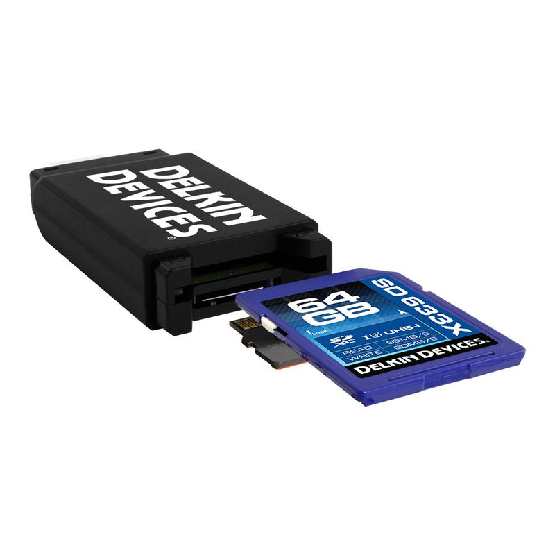 Delkin USB 3.0 Dual Slot SD & microSD Travel Reader (DDREADER-46)