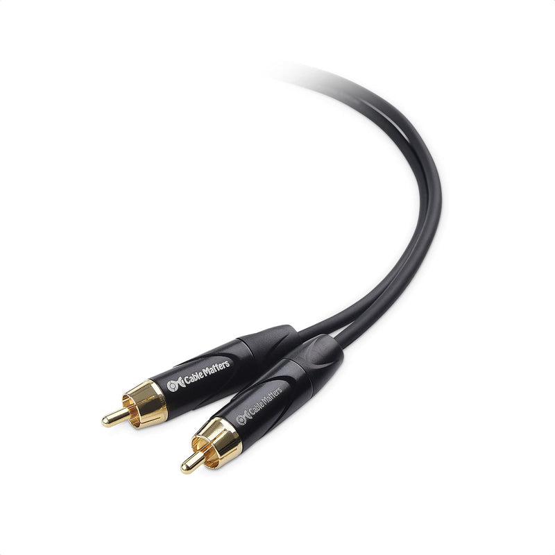Cable Matters Dual RCA to XLR Stereo Audio Splitter Cable 10 ft / 3m (XLR to Dual RCA Splitter Adapter) in Black 10 Feet