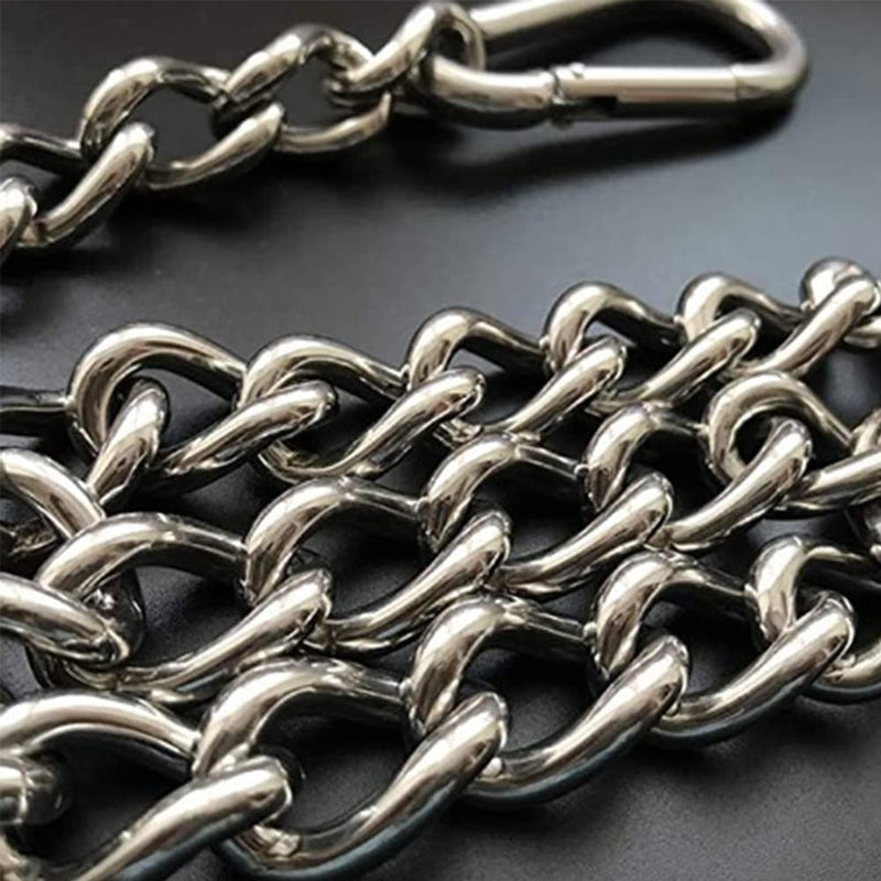 Uenede 2PCS 24" Length Stainless Steel Hanging Chair Chain with 4 Carabiners Load Bearing 400-800LB