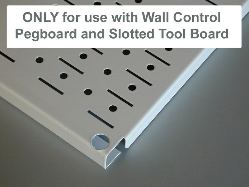 Wall Control Pegboard Standard Slotted Hook Pack - Slotted Metal Pegboard Hooks for Wall Control Pegboard and Slotted Tool Board – White